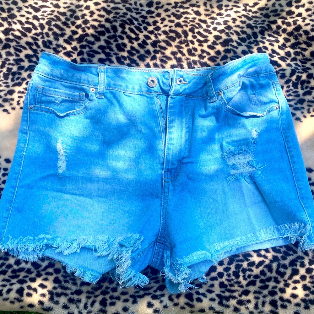 Blue Wax Jean Shorts XL